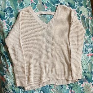 Open back sweater